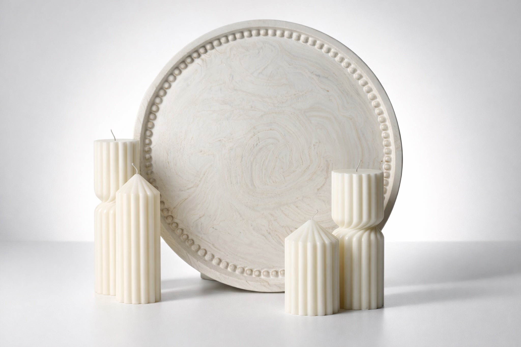 Perla – Teller mit Perlenkante