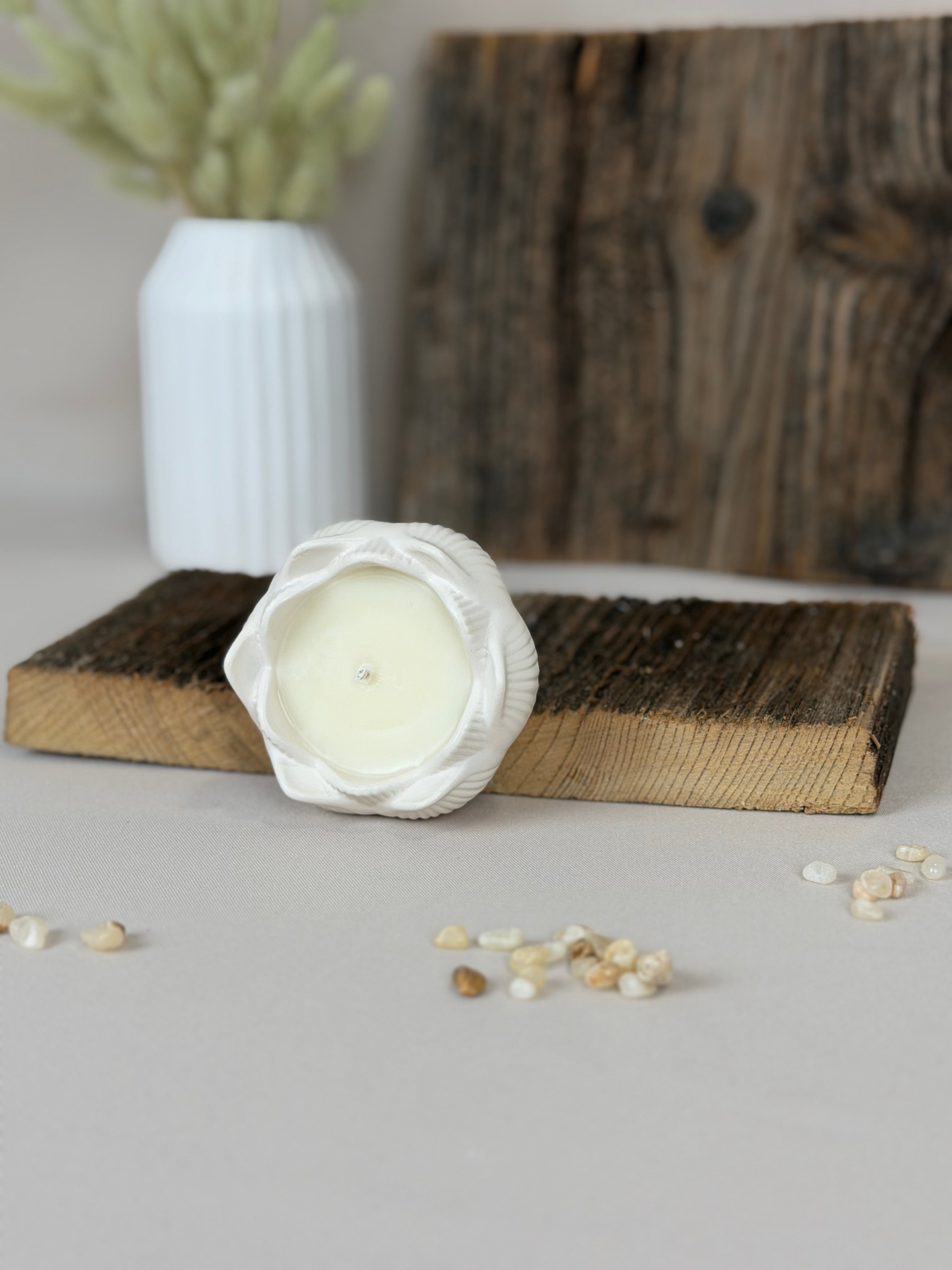 Lotus Duftkerze Sojawachs handgemacht – kleine Kerze als Geschenk | Gastgeschenk Hochzeit