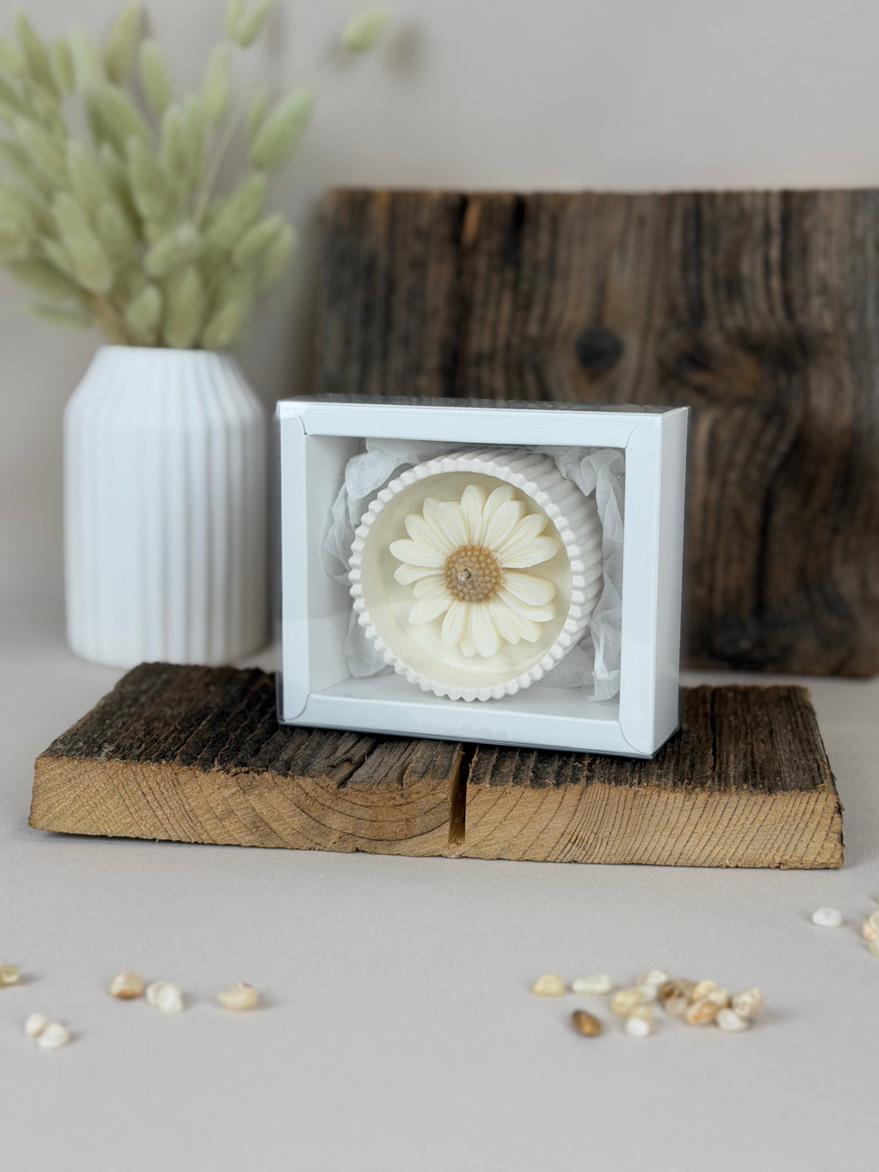 Blütenkerze aus Sojawachs – Duftkerze handgemacht | 5 Farben | Gastgeschenk