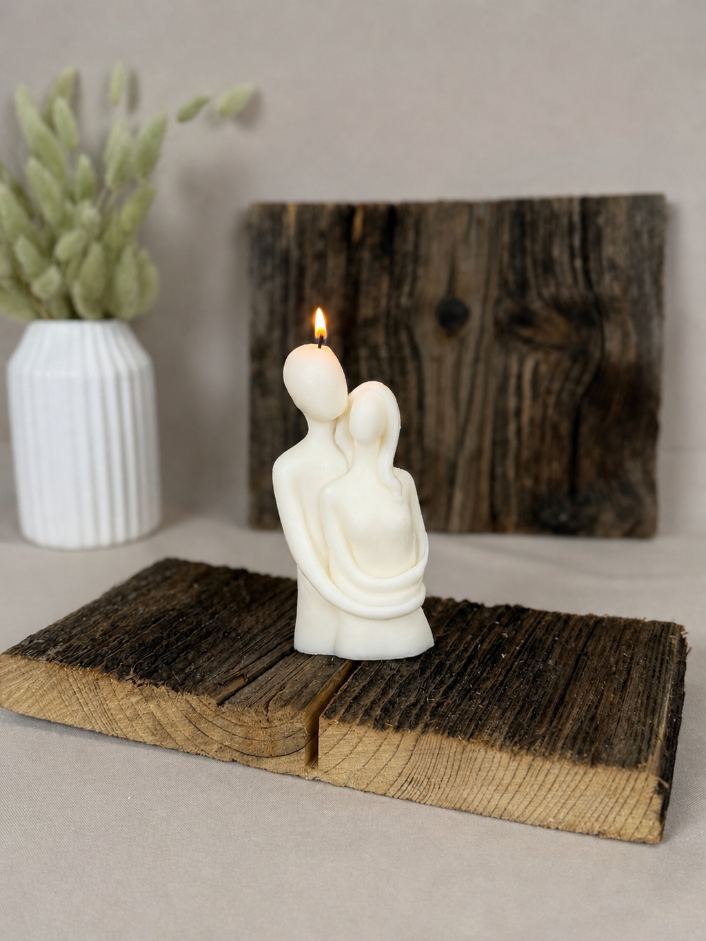 SEMPRE – Handgemachte Dekokerze aus Rapswachs | Hochzeitsgeschenk | Gastgeschenk