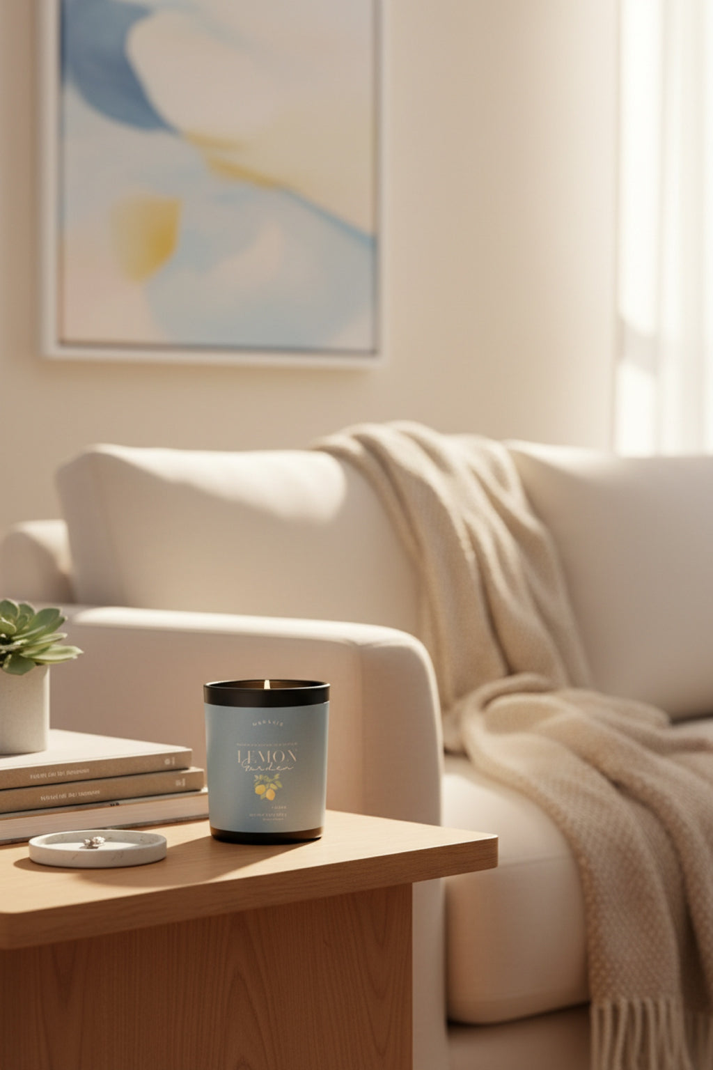 Lemon Garden – Scented candle made from soy wax 