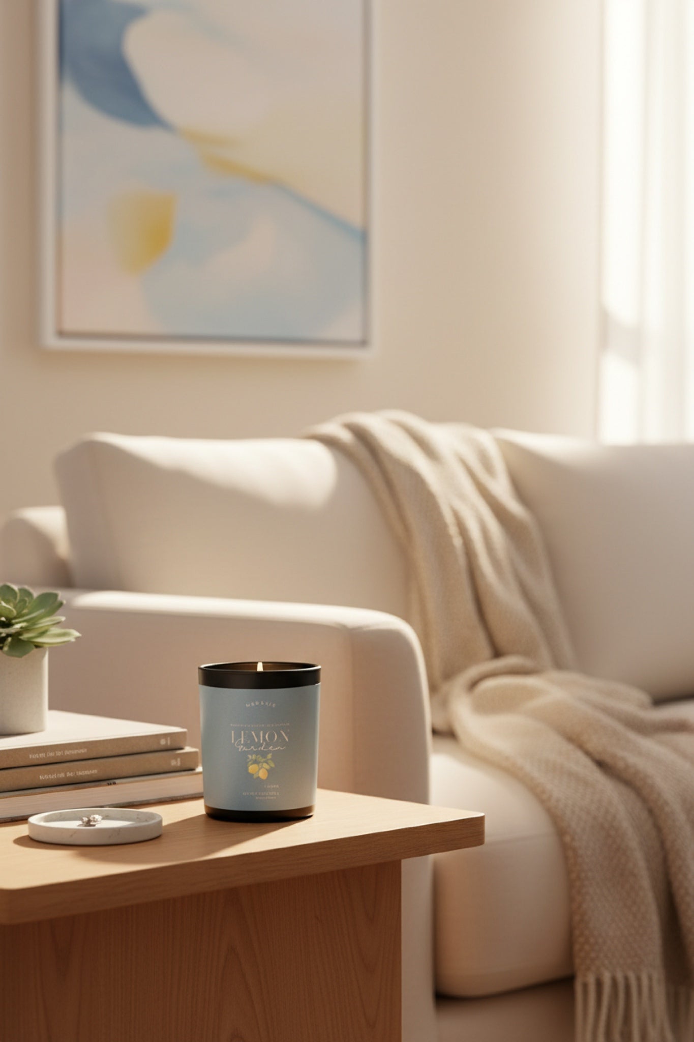 Lemon Garden – Scented candle made from soy wax 