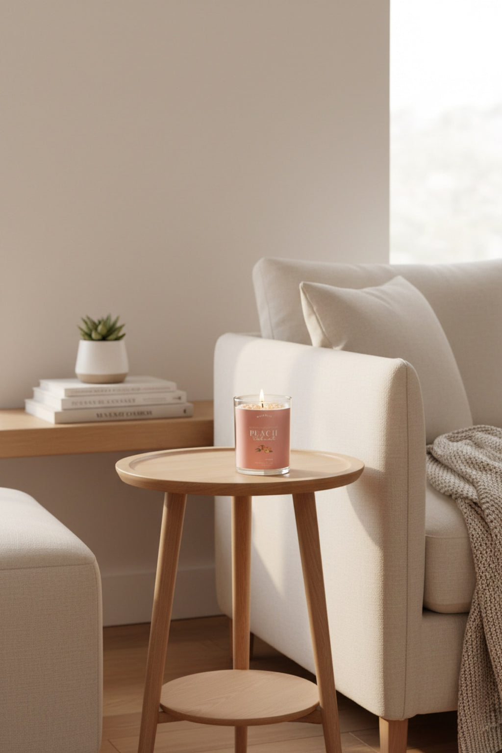 Peach Velvet – Scented candle made from soy wax 