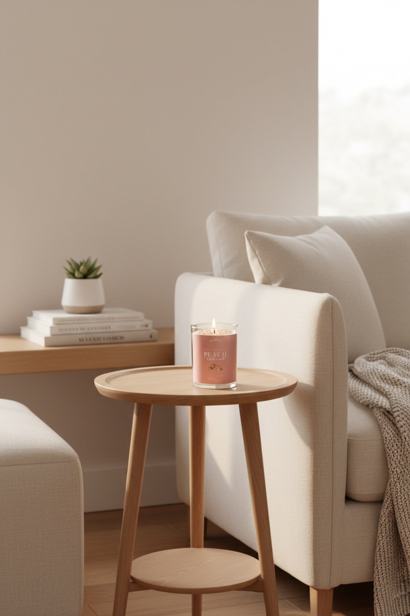 Peach Velvet – Scented candle made from soy wax 