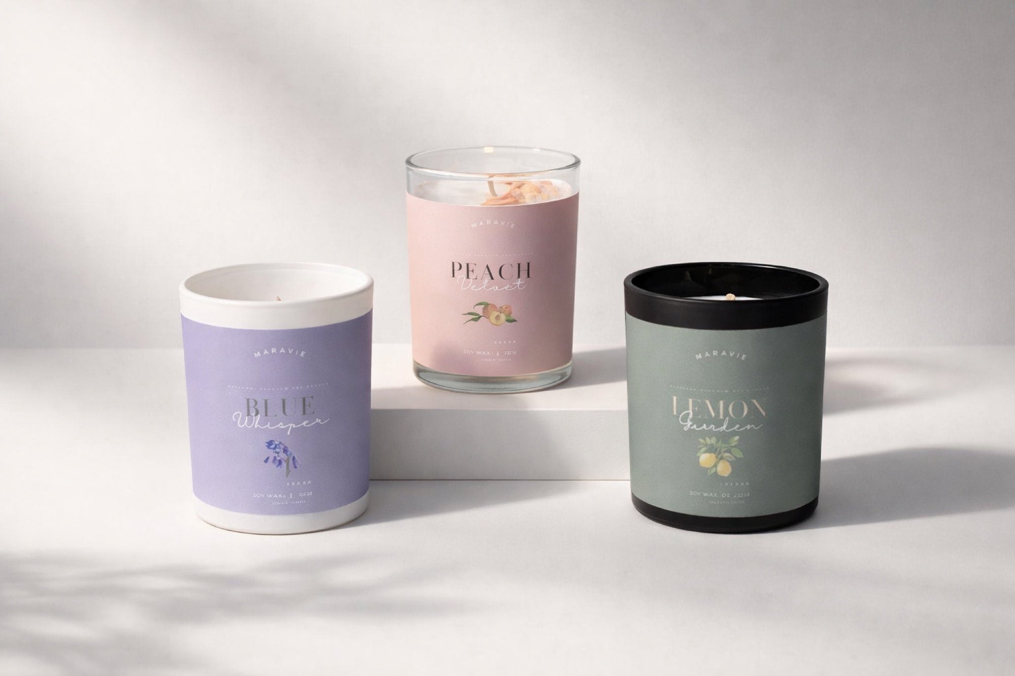 Lemon Garden – Scented candle made from soy wax 