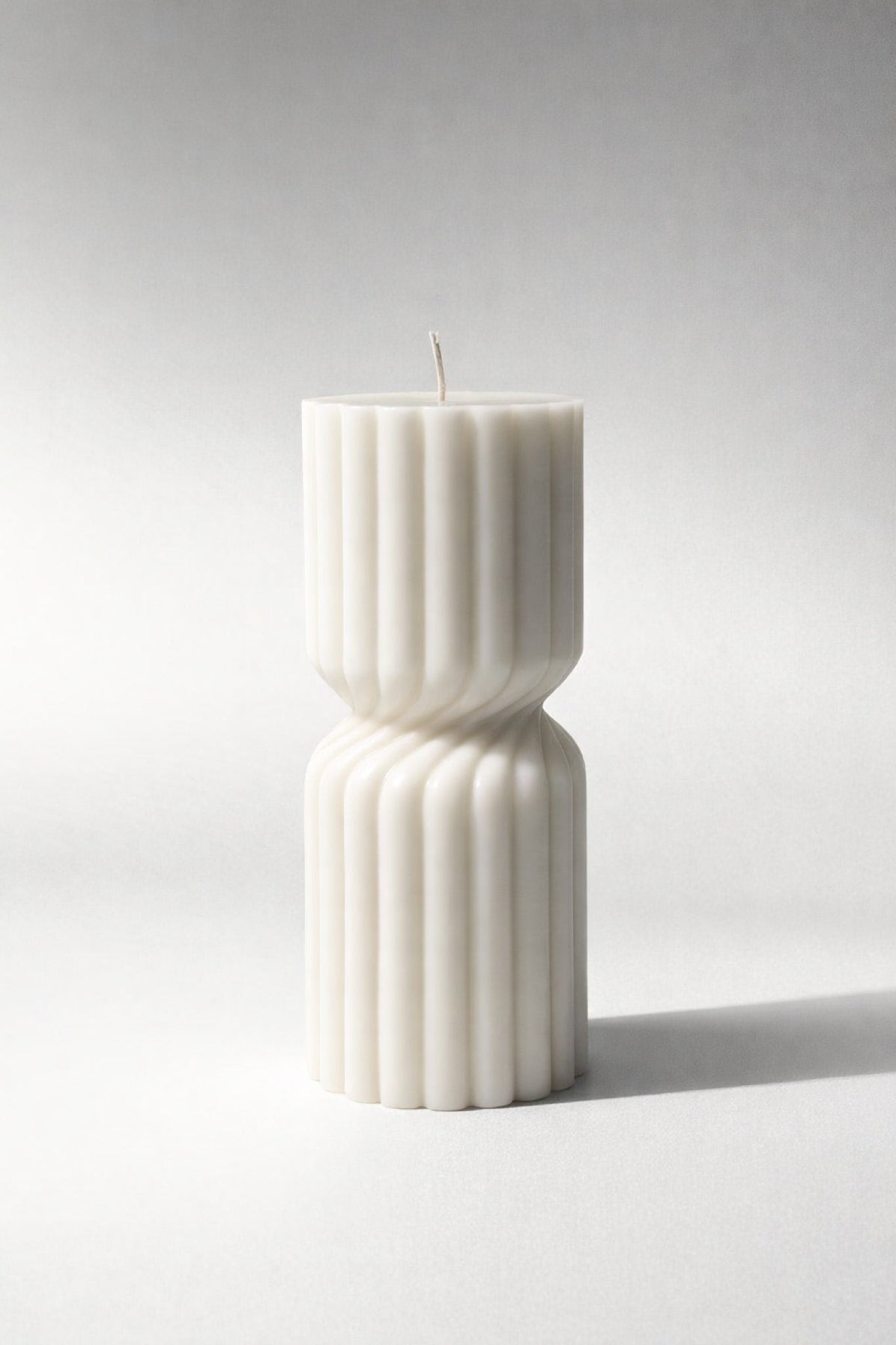 Geriffelte Kerze modern – handgemacht Duo