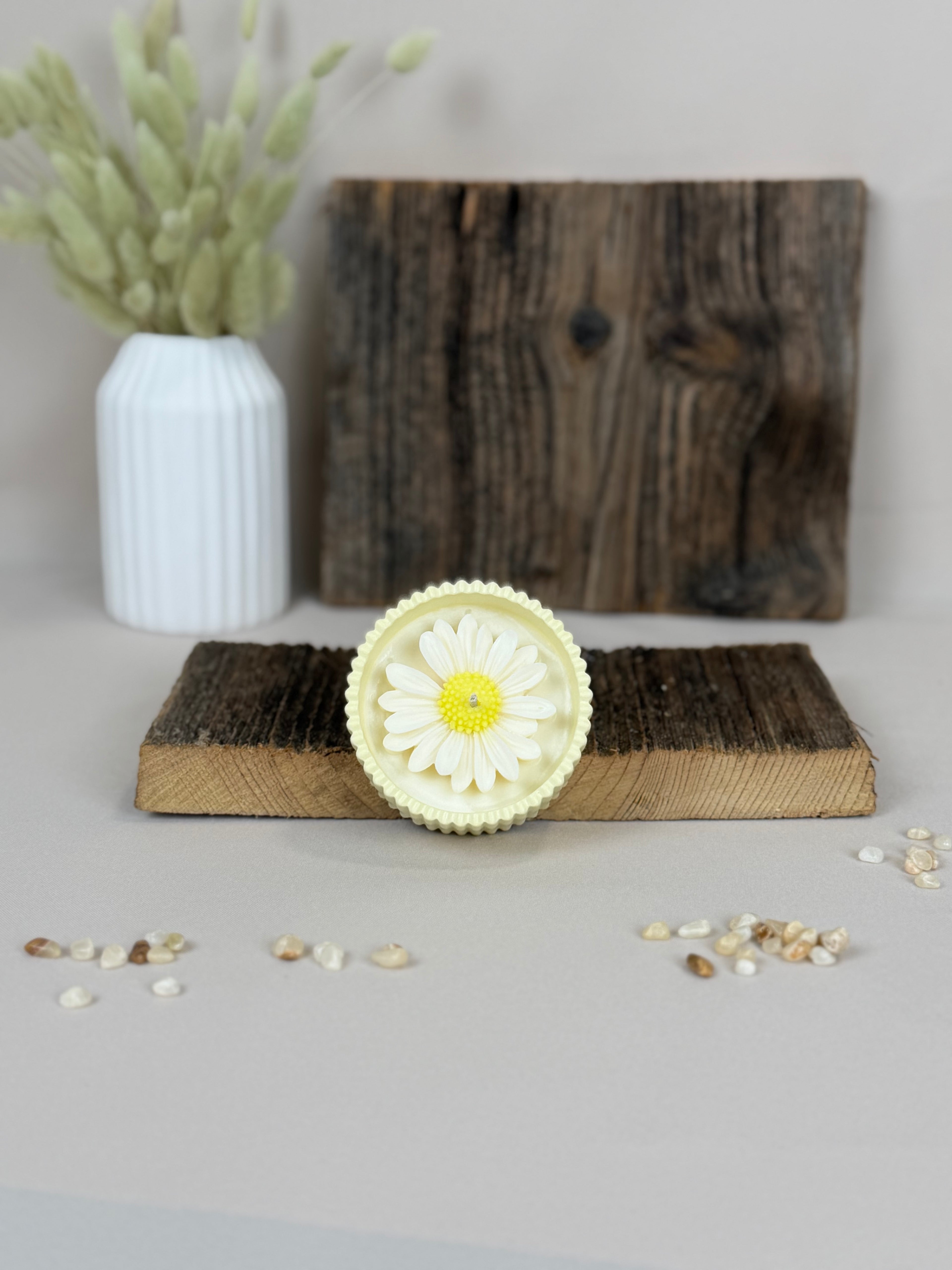 Blütenkerze aus Sojawachs – Duftkerze handgemacht | 5 Farben | Gastgeschenk