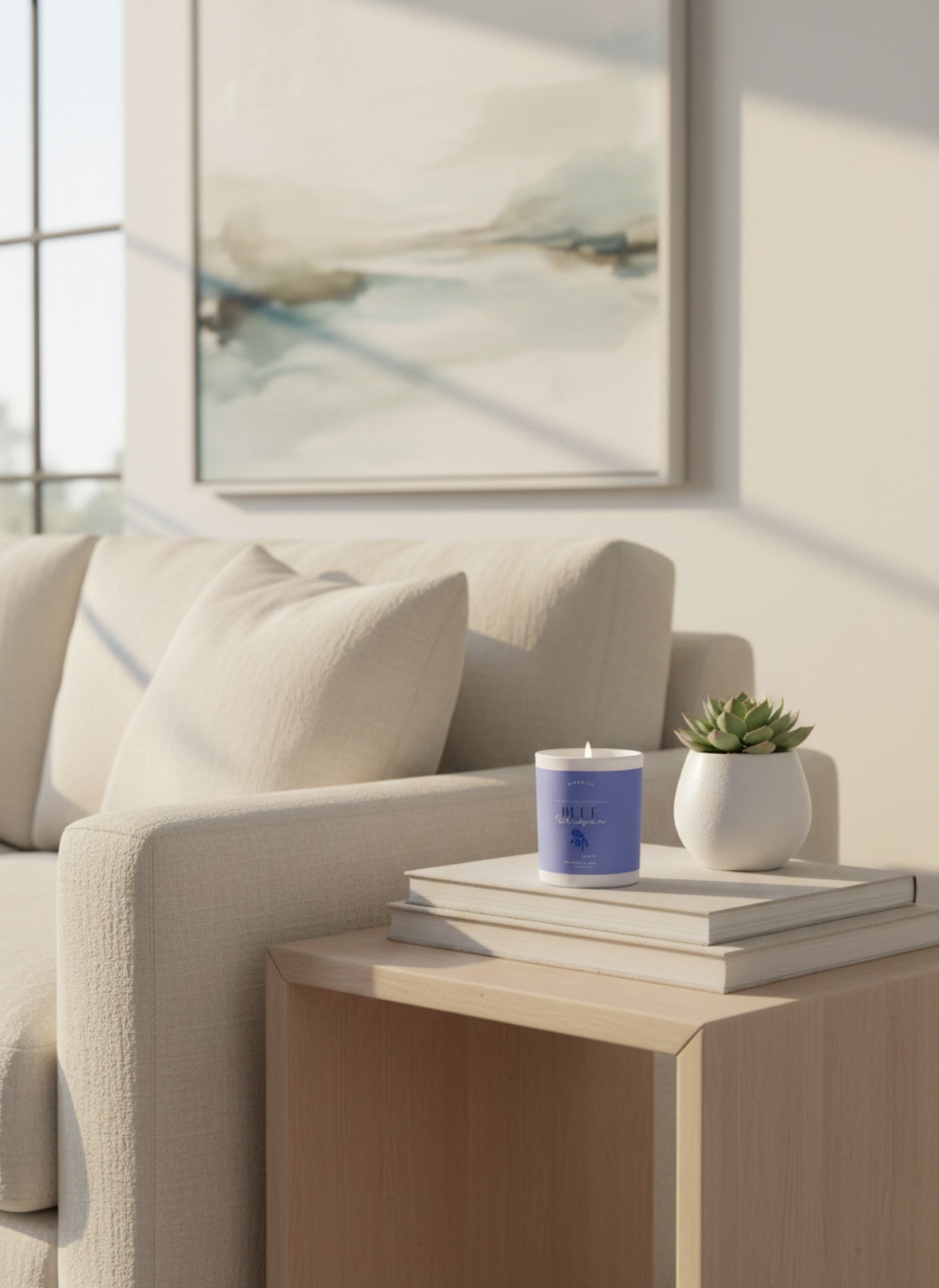 Blue Whisper – Duftkerze aus Sojawachs