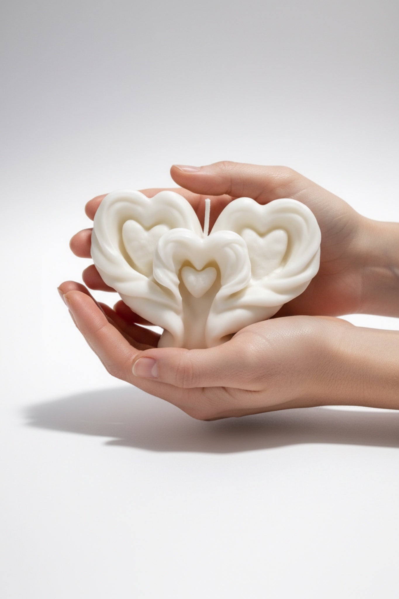 Herzkerze – Dreifaches Herz Kerze als Geschenk