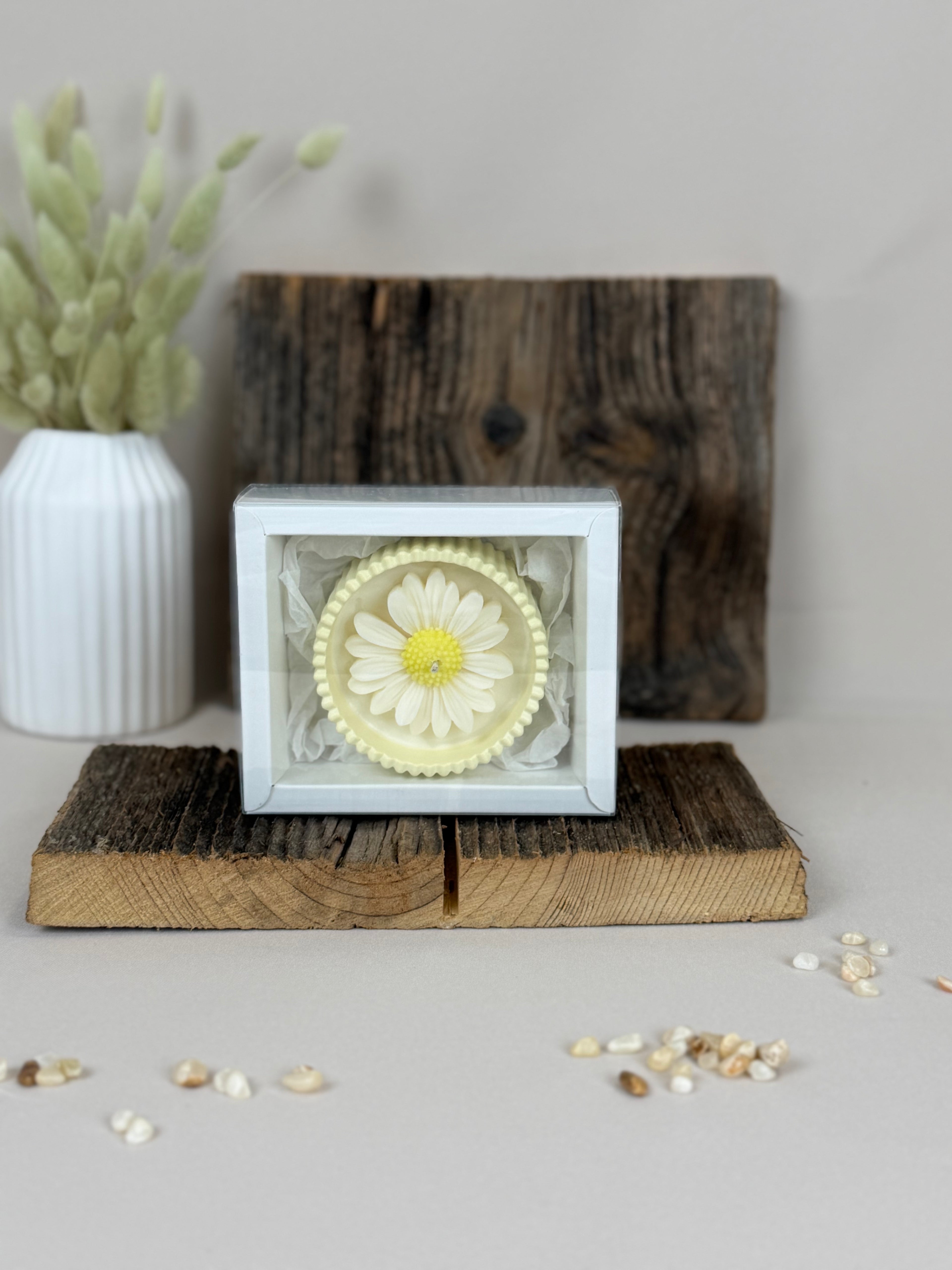 Blütenkerze aus Sojawachs – Duftkerze handgemacht | 5 Farben | Gastgeschenk