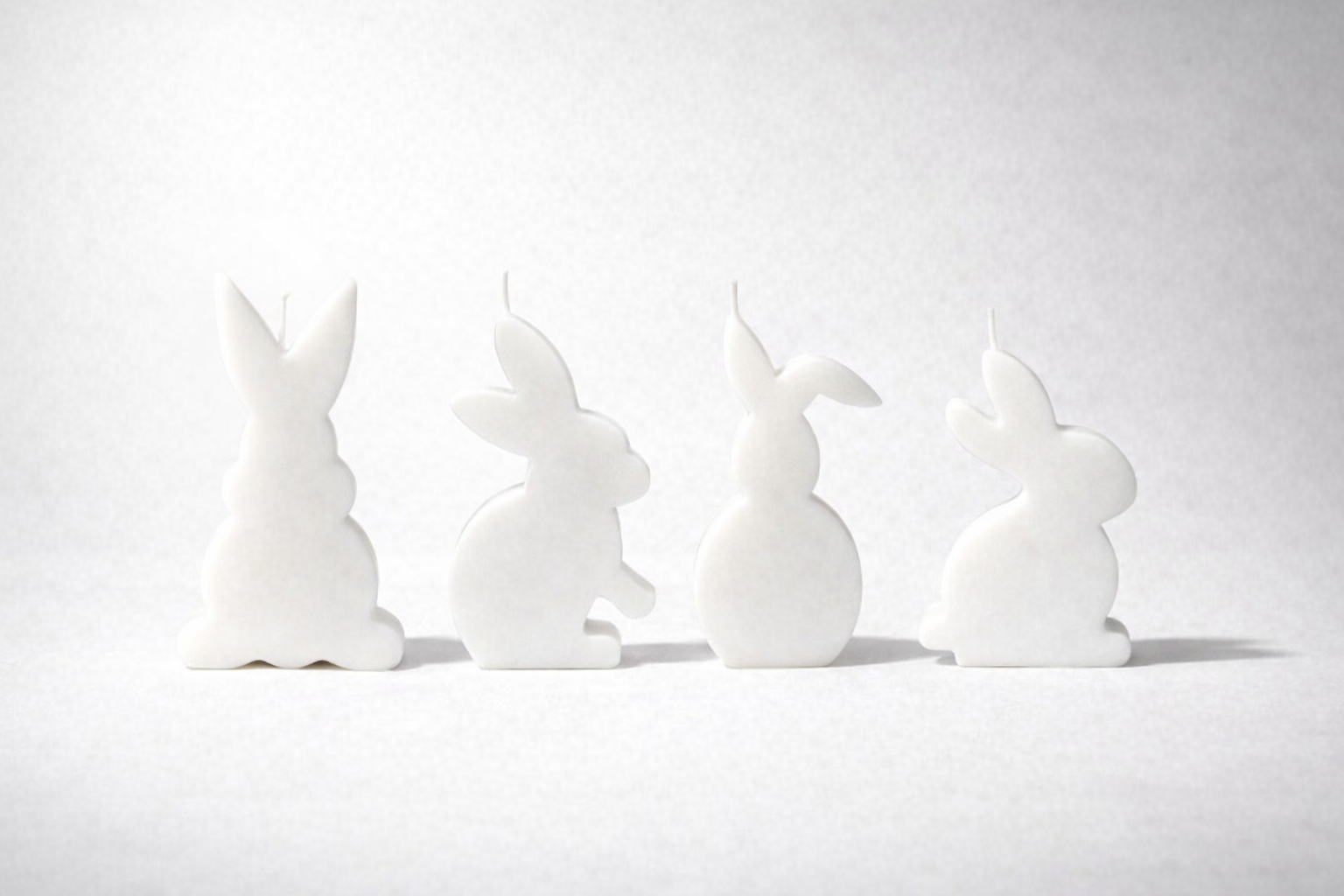 Hasenkerzen Set aus Rapswachs – handgemachte Osterkerzen