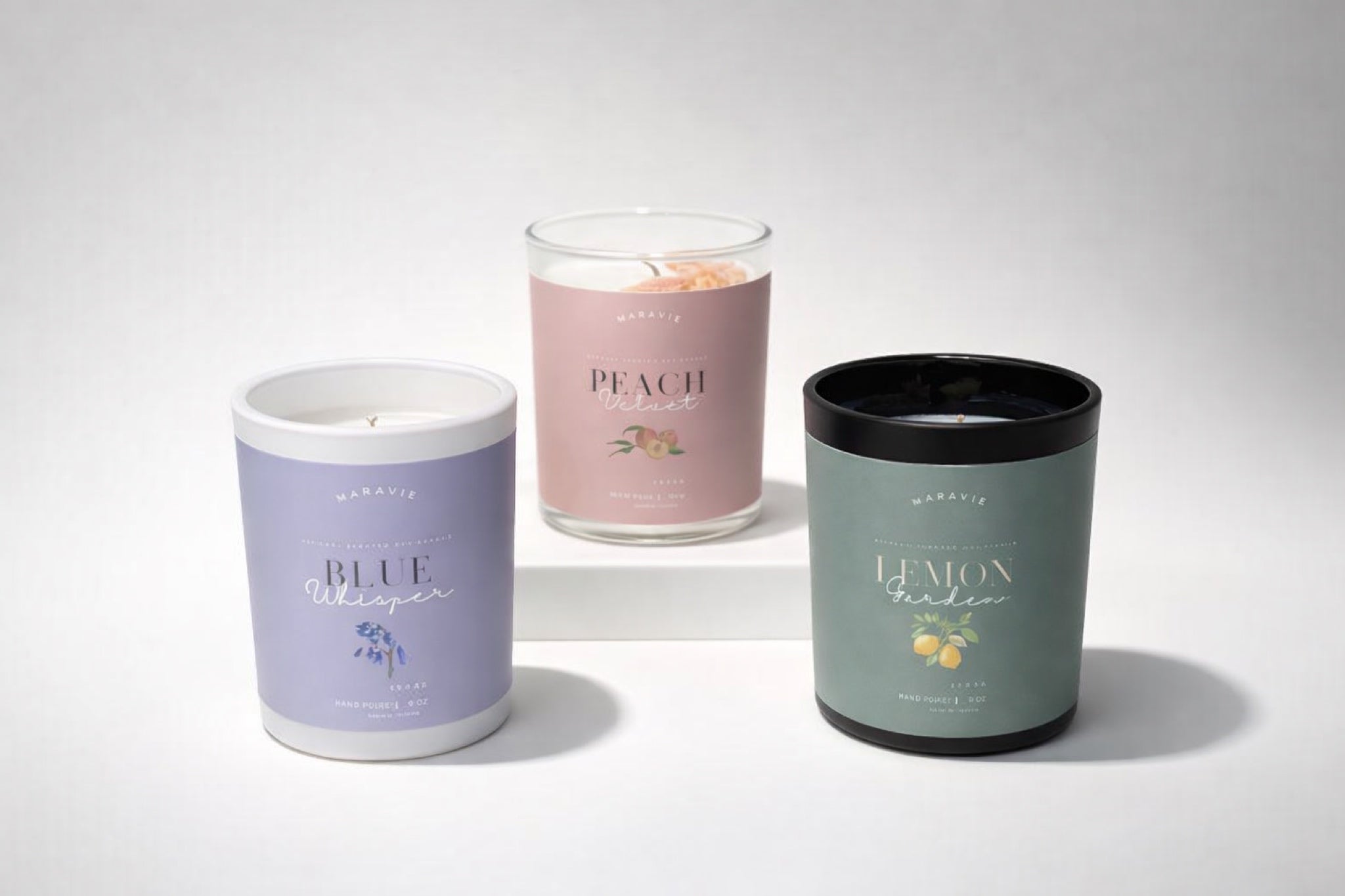 Peach Velvet – Scented candle made from soy wax 
