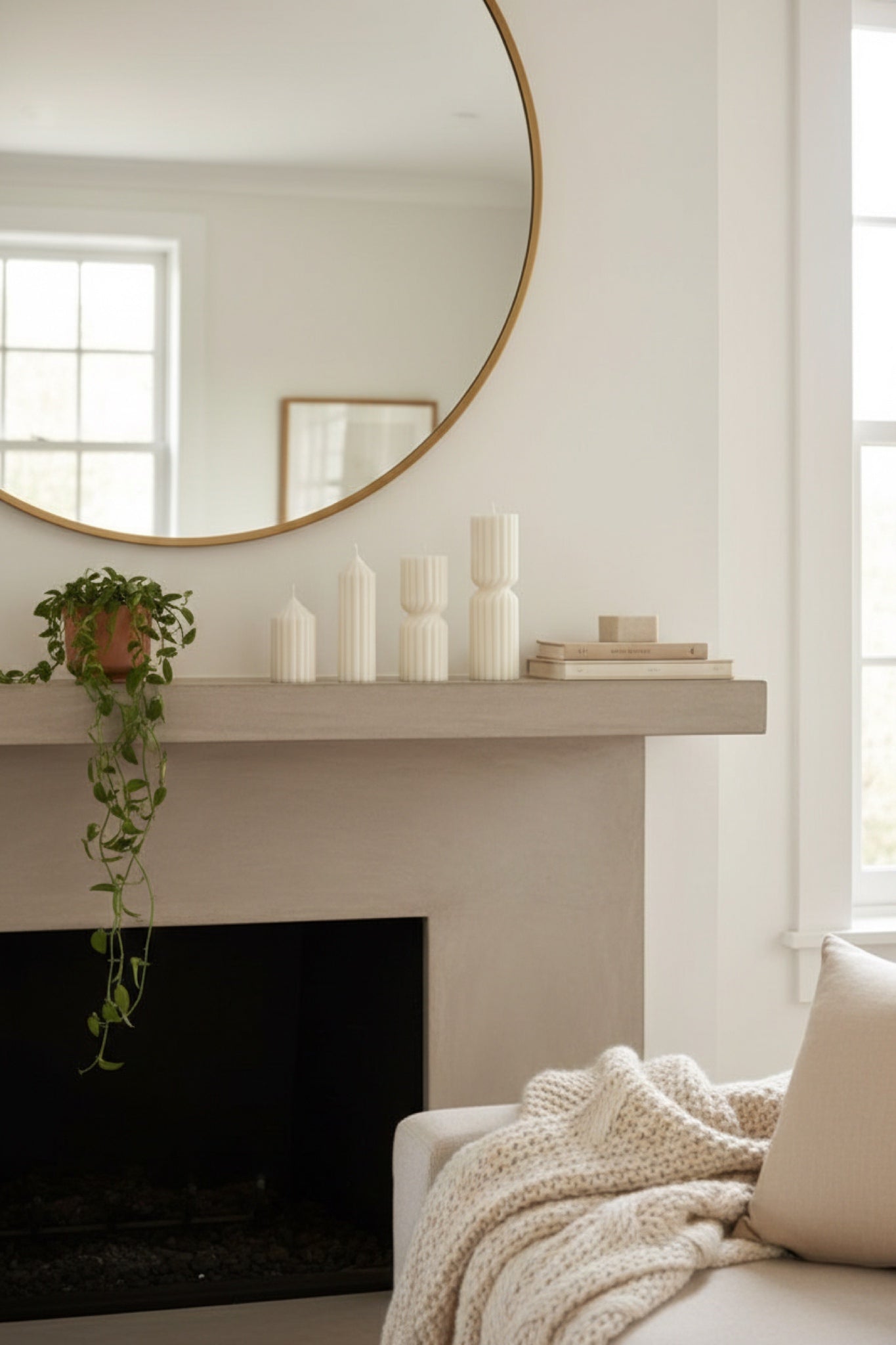 Geriffelte Kerze modern handgemacht – Deko Kerze Geschenk | Torre