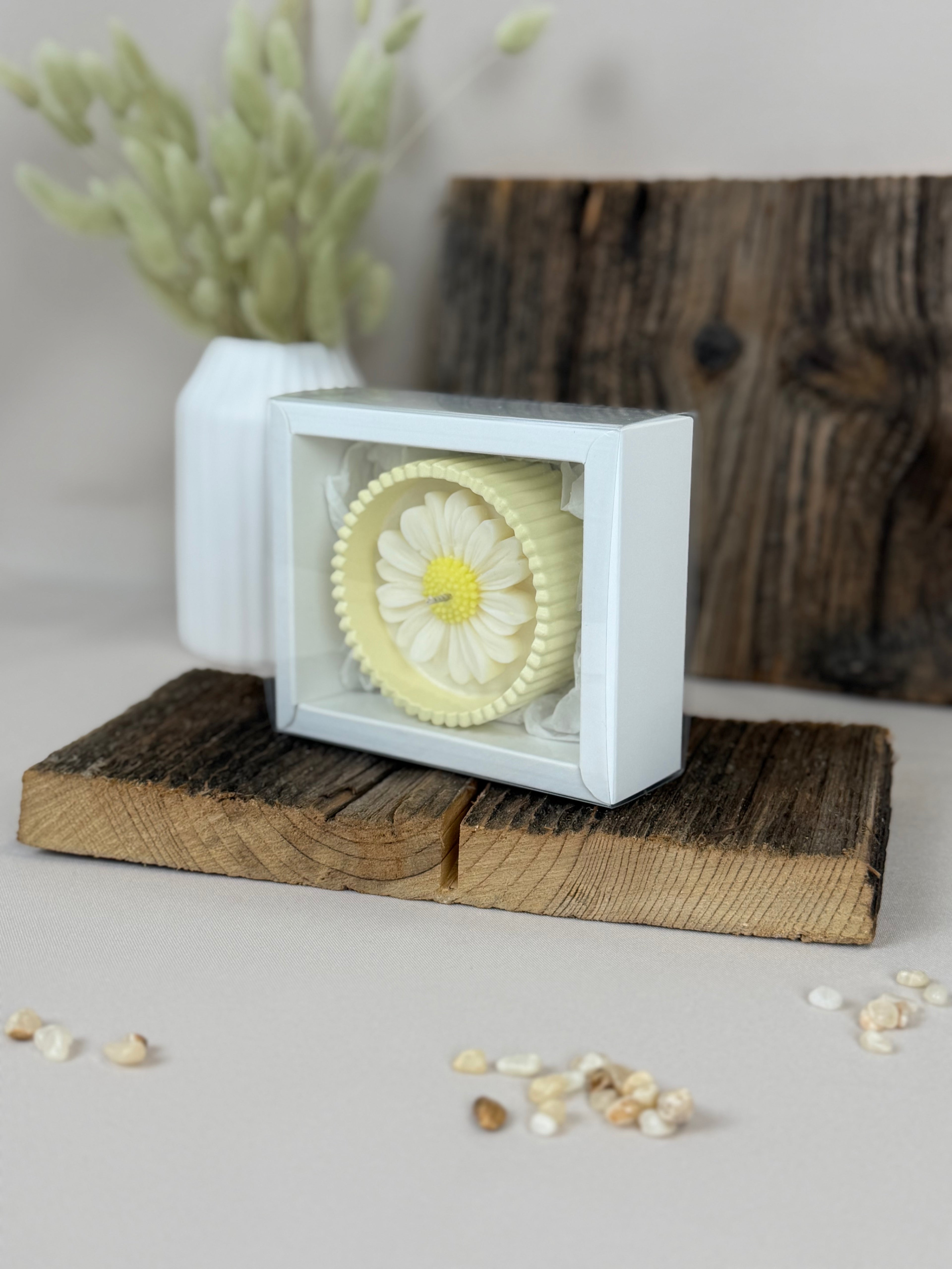 Blütenkerze aus Sojawachs – Duftkerze handgemacht | 5 Farben | Gastgeschenk