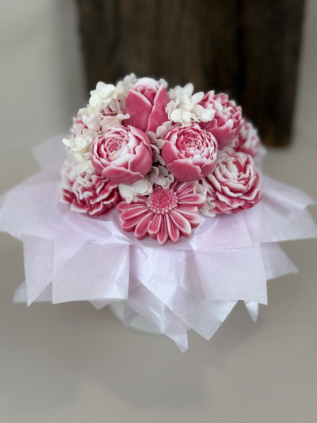 Blumenstrauß aus Sojawachs mit Duft I Blütentraum