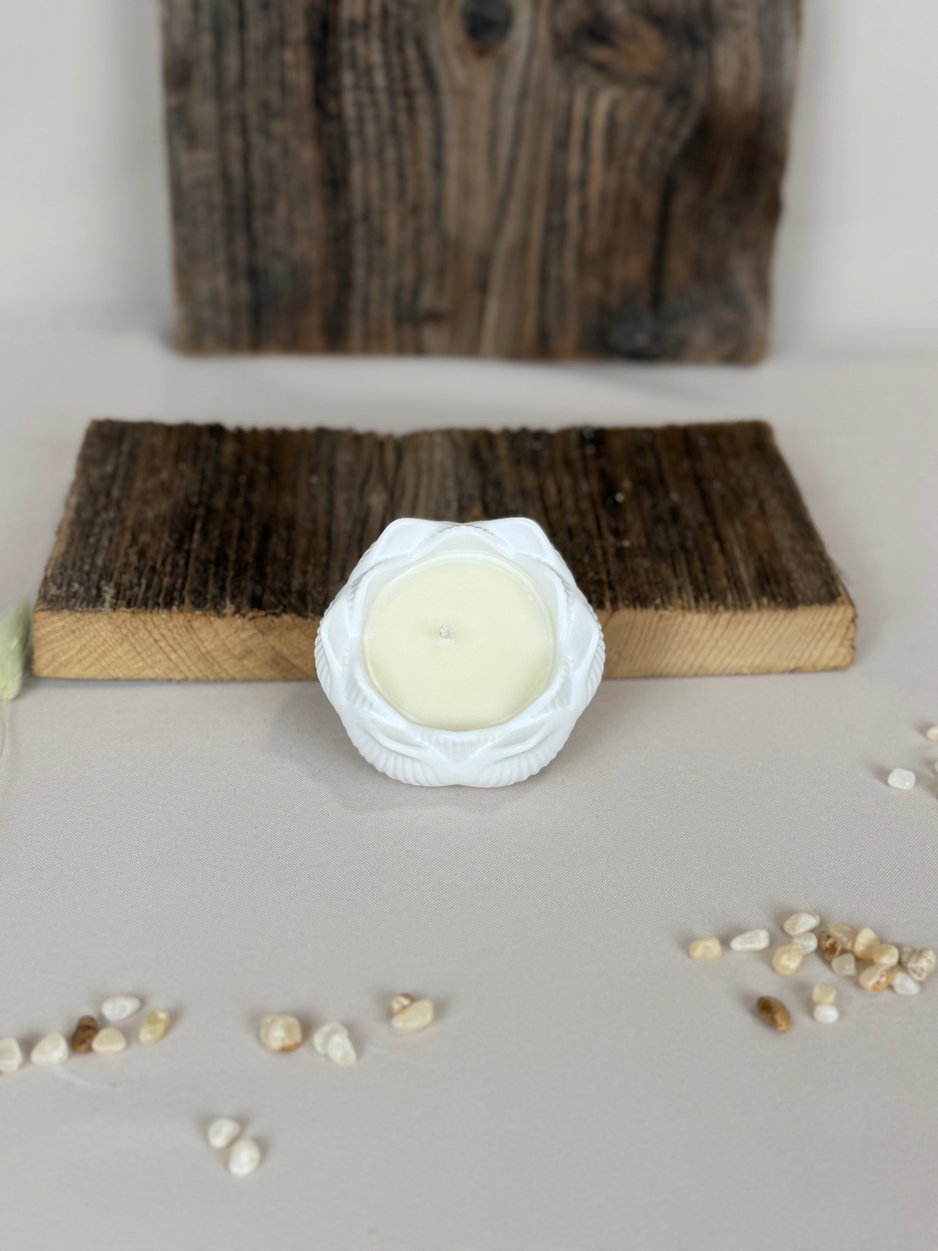 Lotus Duftkerze Sojawachs handgemacht – kleine Kerze als Geschenk | Gastgeschenk Hochzeit